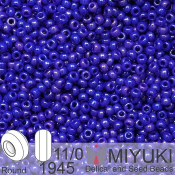 Korálek Korálky Miyuki Round 11/0. Barva 1945 Opaque Cobalt Luster. Balení 5g.