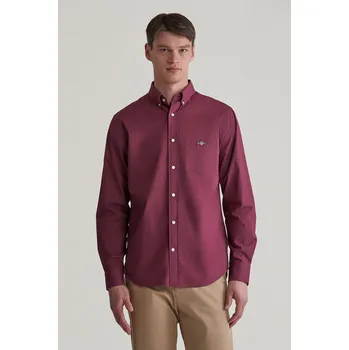 Pánská košile KOŠILE GANT REG MICRO PRINT SHIRT WINE RED