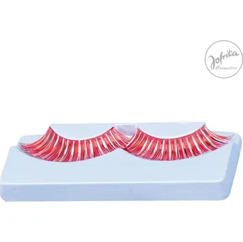 Karnevalový doplněk Jofrika Německo Duhové řasy - červené 18072 - D