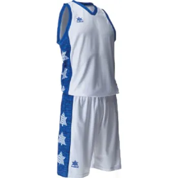 Basketbalový komplet LUANVI MAGIC, barva 0001 bílá - modrá, velikost 3XS