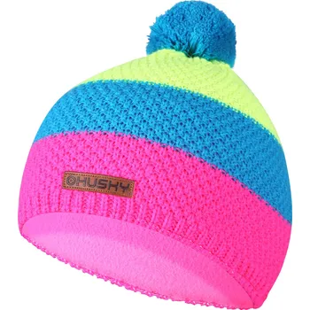 Čepice Husky Dětská čepice Cap 35 XS, růžová/neon žlutá