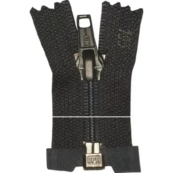 Zip Spirálový zip, dělitelný - 185cm - tmavě modrý - Opti-lon - BALENÍ 10 ks