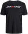 Pánské tričko JACK & JONES Plus Size Logo 12184987 černé