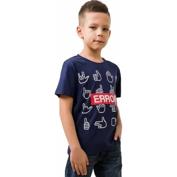 Winkiki Chlapecké tričko ERROR krátký rukáv modré Barva: Modrá, Velikost: 140