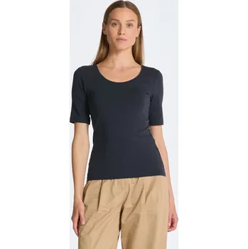 Dámské tričko TRIČKO GANT SLIM COT/ELA SS SCOOP NECK TOP EVENING BLUE