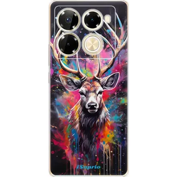 Odolné silikonové pouzdro iSaprio - Abstract Deer - Infinix Note 40 PRO / Note 40 PRO+ 5G