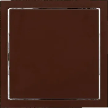 Revizní dvířka Revizní dvířka, Lakovaný pozink, Tlačný magnet - HNĚDÁ 8017 - 150 x 150 mm