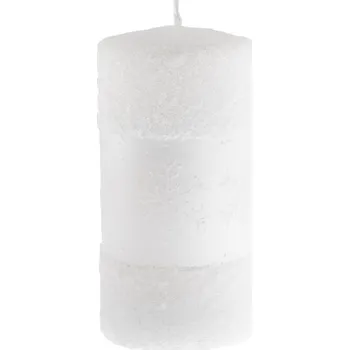 Svíčka Svíčka válec 70x140mm Snow Queen, Metal.Mat, bílá