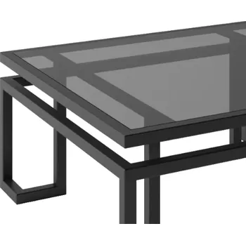 Zahradní sestava Four Dukes Zahradní hybridní set stolu s dřevěnými houpačkami pro 8 osob obdélník Materiál stolu: Sklo antisol - grafit