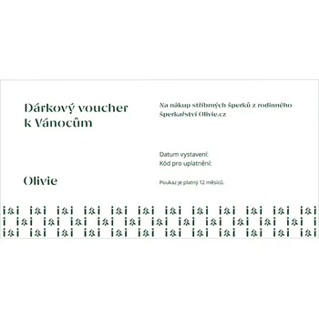 Dárková krabička Olivie Elektronický dárkový poukaz POD STROMEČEK Hodnota: 300 Kč