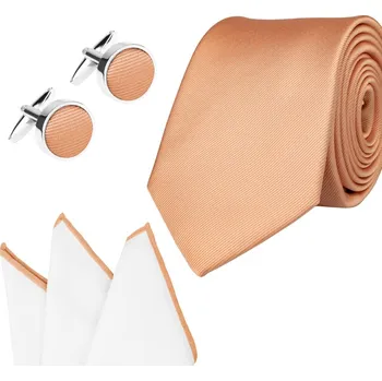 Kravata Bubibubi Broskvová kravatová sada Peach Fuzz