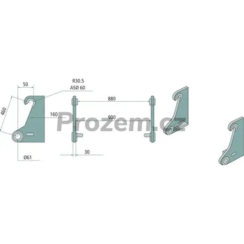Sada nářadí Sada navařovacích dílů 2 ks, 460/61 mm pro Ahlmann
