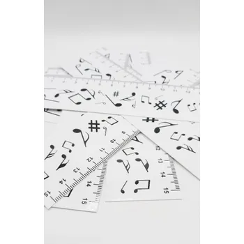 Pravítko 15 cm - hudební potisk noty a hudební značky