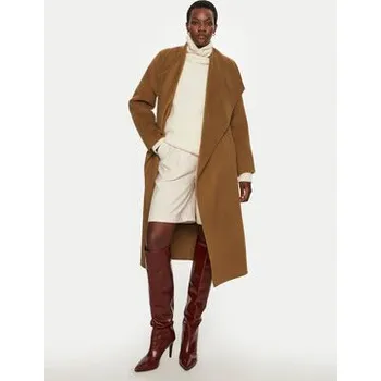 Dámský kabát IVY OAK Vlněný kabát Carrie Rose IO111048 Hnědá Loose Fit 40