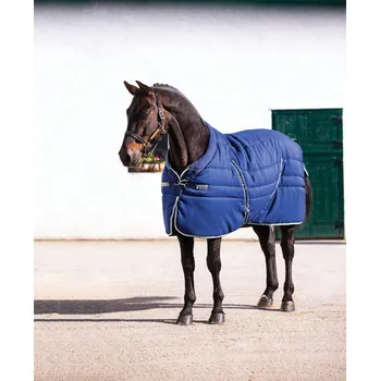 Deka pro koně Deka stájová Rambo Cosy, 400 g, navy/beige/baby blue Délka zad: 115 cm