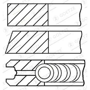 Píst motoru Sada pístních kroužků GOETZE ENGINE (FEDERAL-MOGUL) 08-783507-00