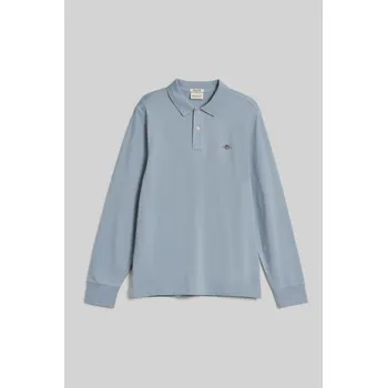 Pánská košile POLOKOŠILE GANT REG SHIELD LS PIQUE RUGGER STORMY SEA