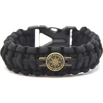 Šperk Cordell paracord náramek Hrdý policista Duty - Velikost S, Barva Černá