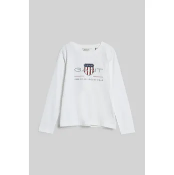 TRIČKO GANT ARCHIVE SHIELD LS T-SHIRT WHITE