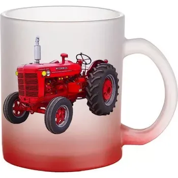 McCormick Super WD-9 skleněný hrnek traktor (hrneček s traktorem matné sklo )