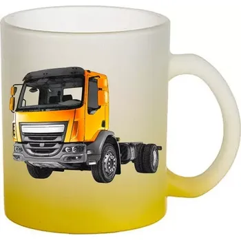 DAF LF skleněný hrnek nákladní auto (hrneček s tahačem matné sklo TRUCK)