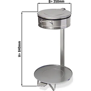 Vinotéka G.Gastro Držák na odpadkové sáčky - Ø 35 cm - s nožním pedálem