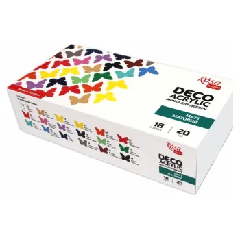 Speciální výtvarná barva Sada akrylových Deco barev Rosa 18x20ml matné (Sada akrylových Deco barev Rosa 18x20ml matné)