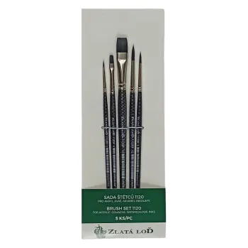 Umělecký štětec Sada štětců Zlatá loď 1120 5ks (Sada štětců Zlatá loď 1120 5ks)