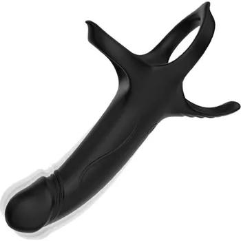 Připínací penis Armony Dildo With Ring & Vibrator Black