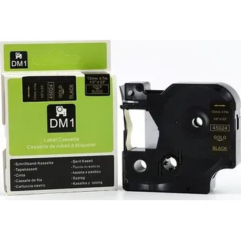 Pásek do tiskárny Naplnka Kompatibilní páska s Dymo 45024 / S0720640, 12mm x 7m zlatý tisk