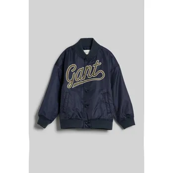 BUNDA GANT SCRIPT LOGO VARSITY JACKET EVENING BLUE