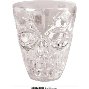 Karnevalový doplněk Guirca 4 panáky s motivem lebky 5,5 cm