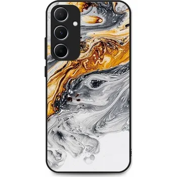 Pouzdro na mobilní telefon Kryt Samsung A15 pevný Marble šedo-zlatý (obal neboli pouzdro na Samsung A15)