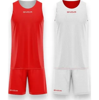 Sport Oboustranný basketbalový komplet GIVOVA DOUBLE, barva 1203 červená - bílá, velikost 2XL