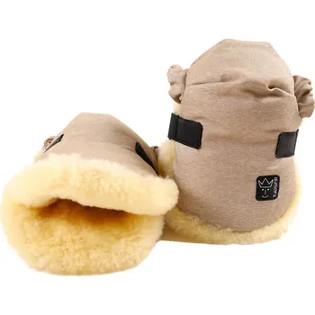 Cyklistické návleky KAISER Twooly kožešinové návleky na rukojeť Melange Sand