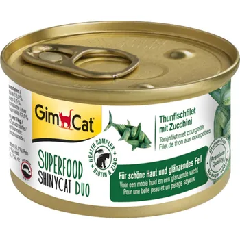 Krmivo pro kočku GimCat Superfood ShinyCat Duo tuňákový filet s cuketou 24 × 70 g