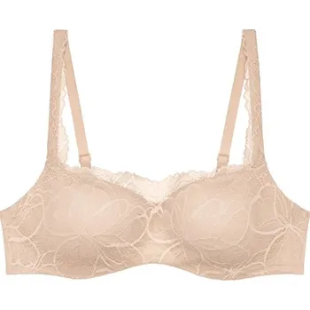 Podprsenka Dámská podprsenka Body Make-Up Illusion Lace Balconette - Triumph coffee sugar (3091) 085D