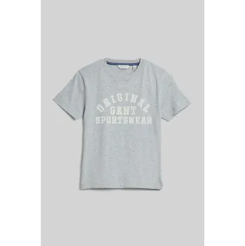 Dívčí tričko TRIČKO GANT ORIGINAL SPORTSWEAR T-SHIRT LIGHT GREY MELANGE