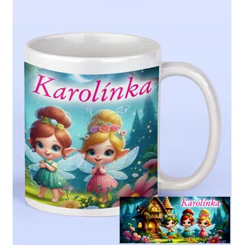 Hrnek se jménem lesní víly - Růžová / Keramický 0,29 l