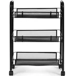 Modern Home Regál kovový pojízdný 3…