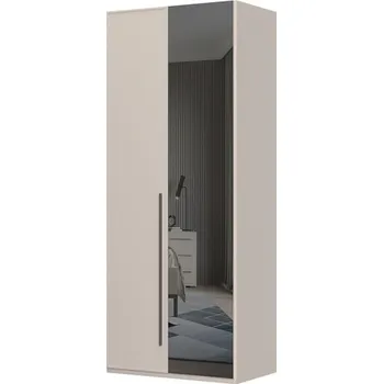 Šatní skříň Dvoudveřová šatní skříň se zrcadlem Baptiste - béžová