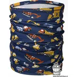 Multifunkční nákrčník Dráče - vzor 122, tmavě modrá, bagry, auta Barva: Modrá, Velikost: L