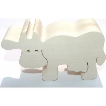 Dřevěná hračka Fauna Dřevěné zvířátko kráva