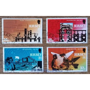Poštovní známka Jersey raz. 520/3 sdělovací prostředky, r. 1990