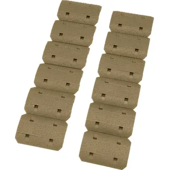 A.C.M. 12ks segmentových krytek na KeyMod předpažbí - TAN