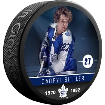Puk Inglasco / Sherwood Puk Darryl Sittler #27 Toronto Maple Leafs NHL Souvenir Collector Hockey Puck