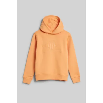 Dívčí mikina MIKINA GANT TONAL SHIELD HOODIE CORAL APRICOT