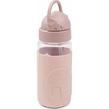 Láhev DONE BY DEER Easy-grip láhev s brčkem Elphee růžová