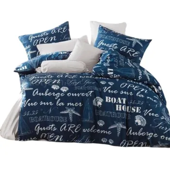 Povlečení Bavlněné povlečení Lodě modré 140x220 70x90