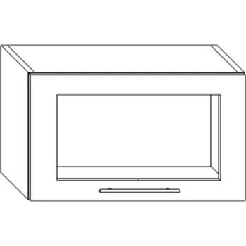 Kuchyňská skříňka Horní skříňka H60/35,5/S EKO PLUS Dekor: Dub grande, Dekor skla: GREP